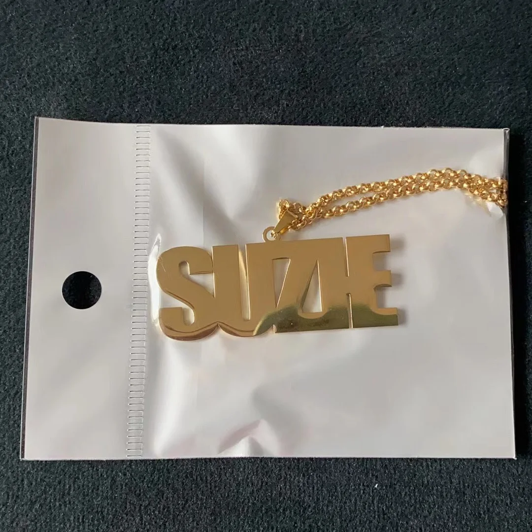 Customized Name Necklace For Men Women Personalized Big Initial Letter Nameplate Pendant Cuban Chain Necklaces Handmade Gifts