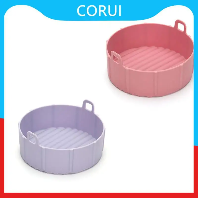 

Silicone Tray Non-stick Round Silicone Basket Easy Demoulding For Air Fryer Fried Chicken Basket Mat Air Fryer Accessories