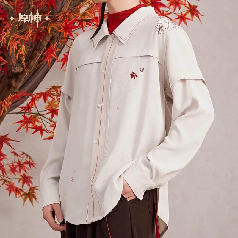 [Подлинный] Genshin Impact костюмы для косплея Kazuha тематические топы оттисков