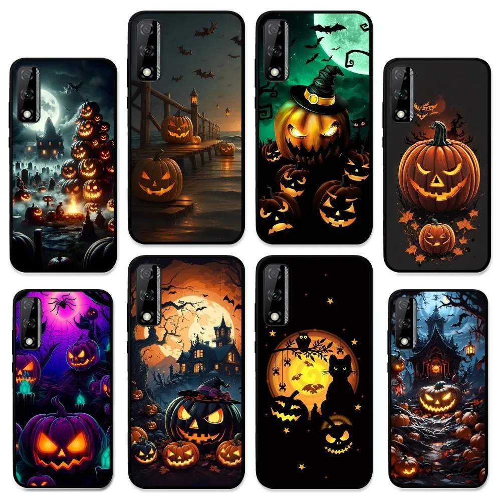 

Halloween Pumpkin Phone Case For Huawei Y9 6 7 5 Prime Enjoy 7s 7 8 plus 7a 9e 9plus 8E Lite Psmart Shell