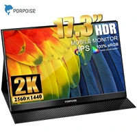 17 3 Inch UHD Portable Monitor 2560 1440 IPS HDR 100 SRGB Screen HDMI Type-C Ultra Thin Gaming Display For Mac Phone PS4