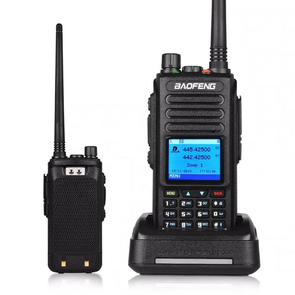 Цифровой аналоговый двухрежимный VHF UHF GPS Портативная двусторонняя радиостанция