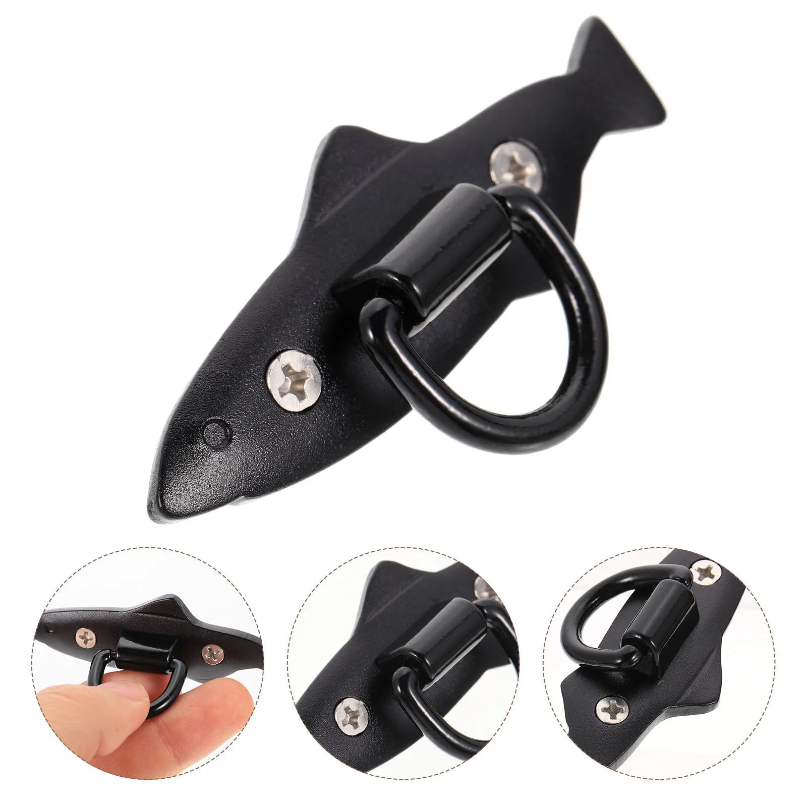 

Fishing Hook Box Outdoor Buckle Tackle Lanyard Mount Metal Rope Accessory Alloy