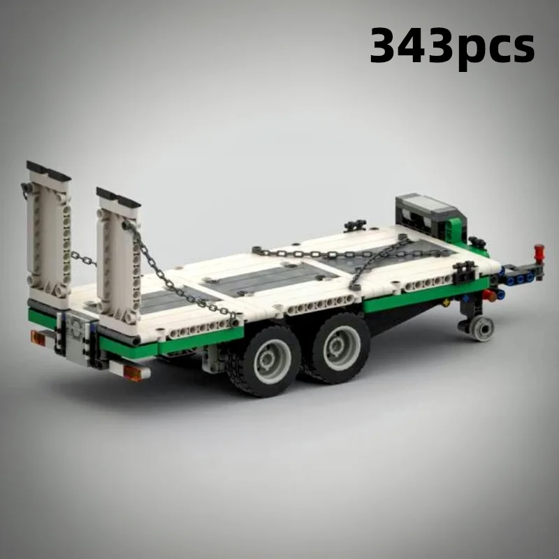 Фото Многофункциональный грузовик-автовоз MOC, тяжелый прицеп-платформа, строительные блоки для 8109, для 42078, набор для взрослых. №2