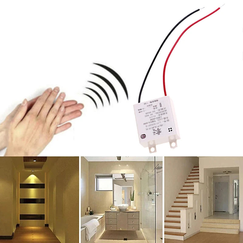 Светодиодный двухпроводной звуковой сенсорный выключатель света