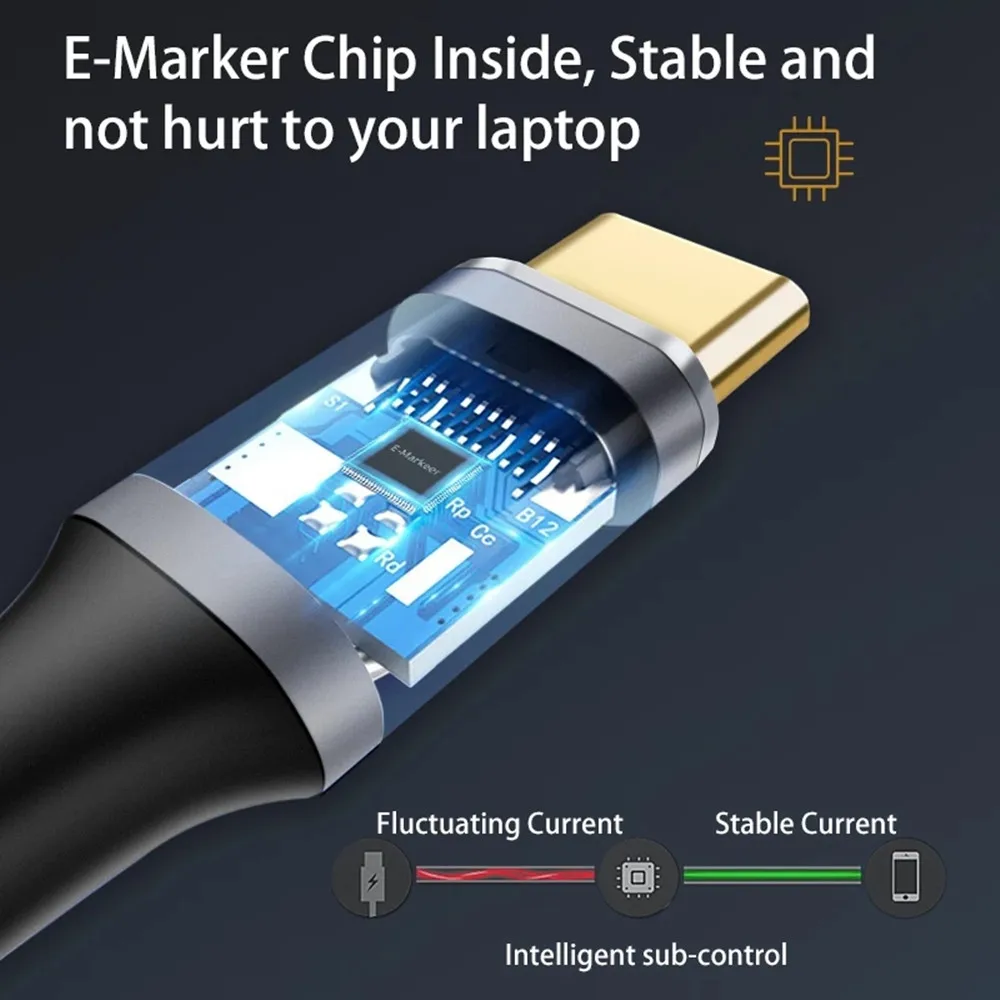 100W Gen2 USB 3.1 Type-C Male to PD Cable Data Charging Cord 4K@60Hz 10Gbps for Macbook Samsung S10 Fast on - Кабель данных для зарядки 100W Gen2 USB 3.1 Type-C Male to PD с разрешением 4K@60Hz и скоростью передачи 10Gbps для Macbook Samsung S10 Fast on.