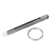 small tweezers titanium alloy keychain tweezer for traveling