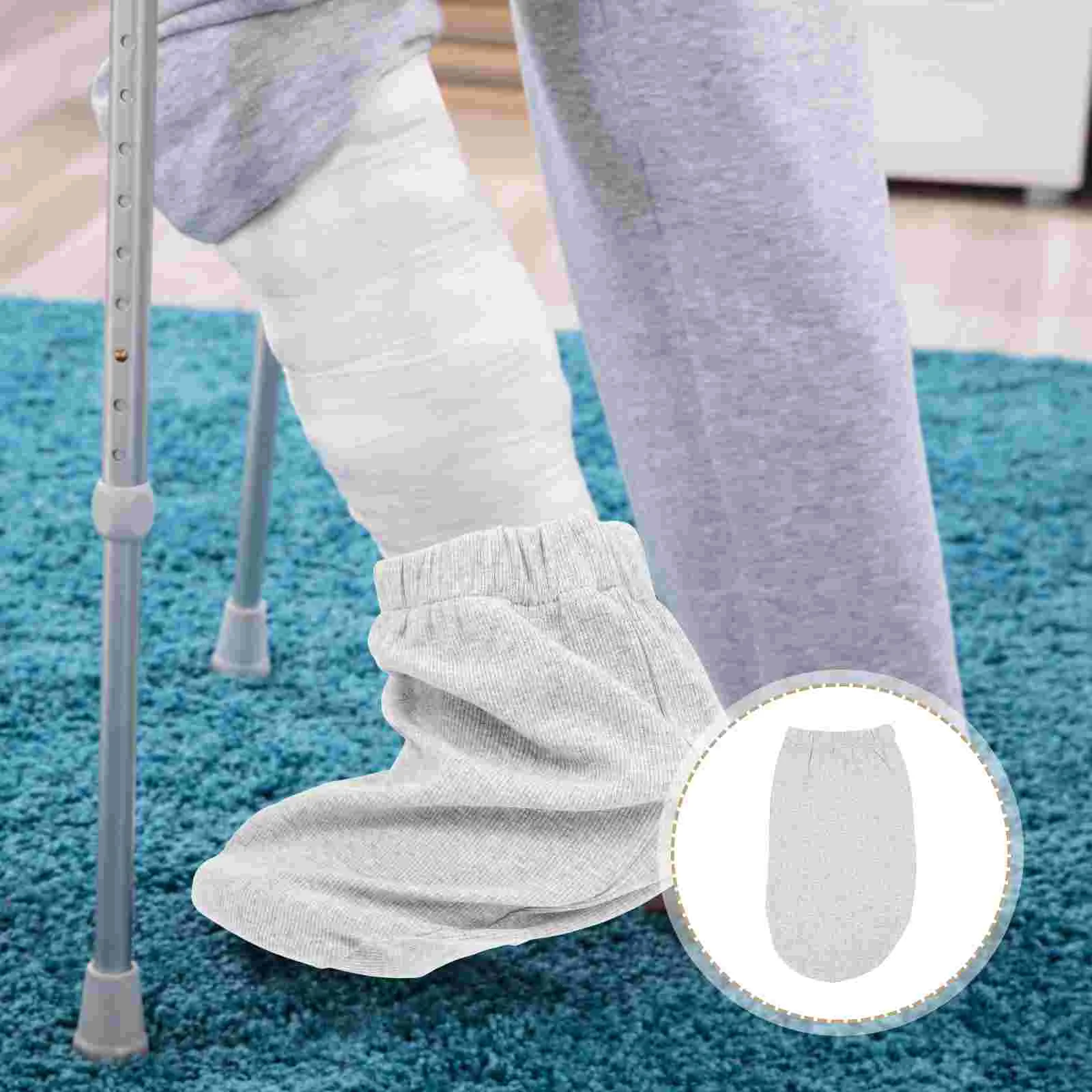 

Sock Cover Foot Gypsum Warm Cast Socks Nursing Toe Caring Cotton Breathable Covers Protector Loose Orthotic Walking Men Care