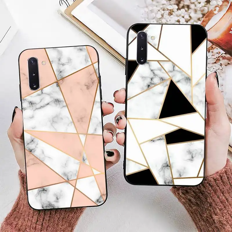 

Marble Geometric Phone Case for Samsung Note 5 7 8 9 10 20 pro plus lite ultra A21 12 72