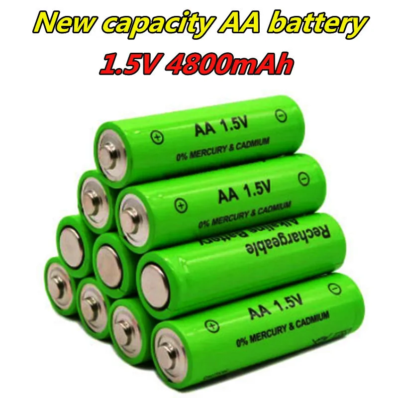 Фото 100%. Оригинал. Перезаписываемый. Аккумуляторы Ni-MH. recargables. 1,5V.AA4800mAh. Сборные для игрушек. 1,5 в 4800 мАч .. №3