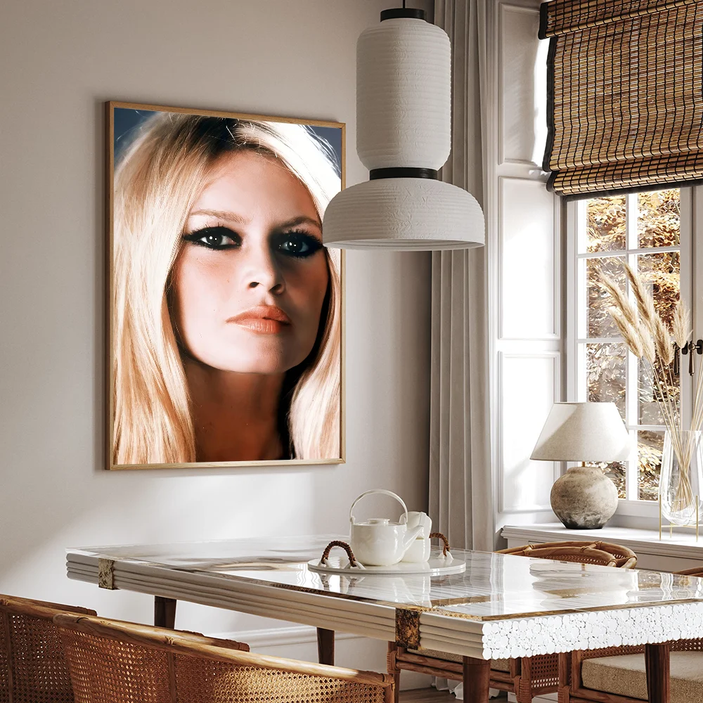 Brigitte Bardot Whitepaper Poster HD Quality Wall Art Painting Study Room Decor