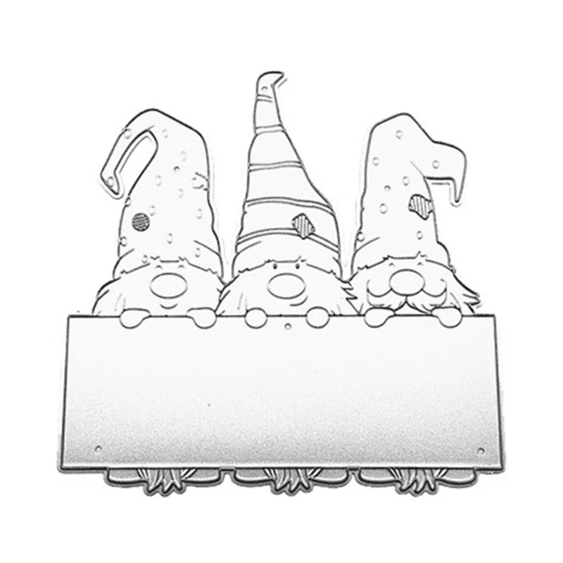 

X6HD рождественские гномы, металлические высечки, изготовление карт, шаблон для скрапбукинга, бумаги, рукоделия