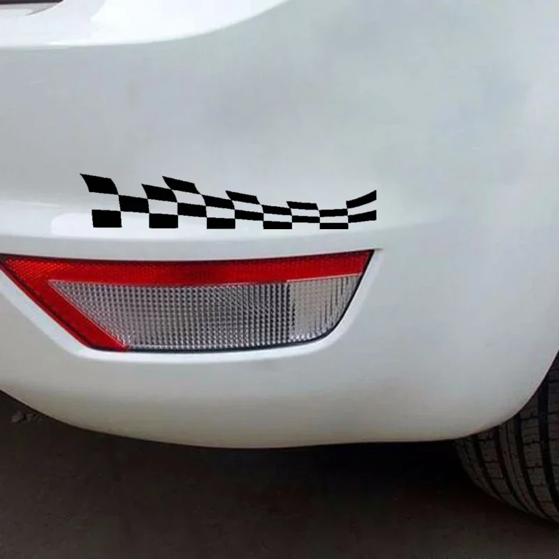 Модные автомобильные флаги в клетку гоночные виниловые Стильные наклейки для