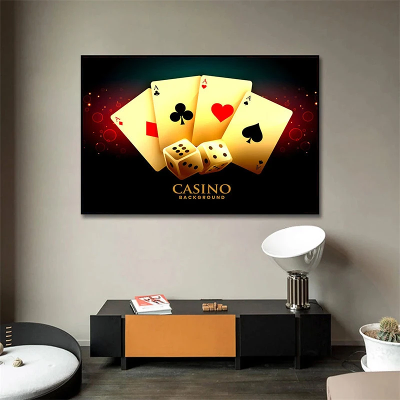 Постеры для казино покера домашний декор настенное искусство картины бара клуба