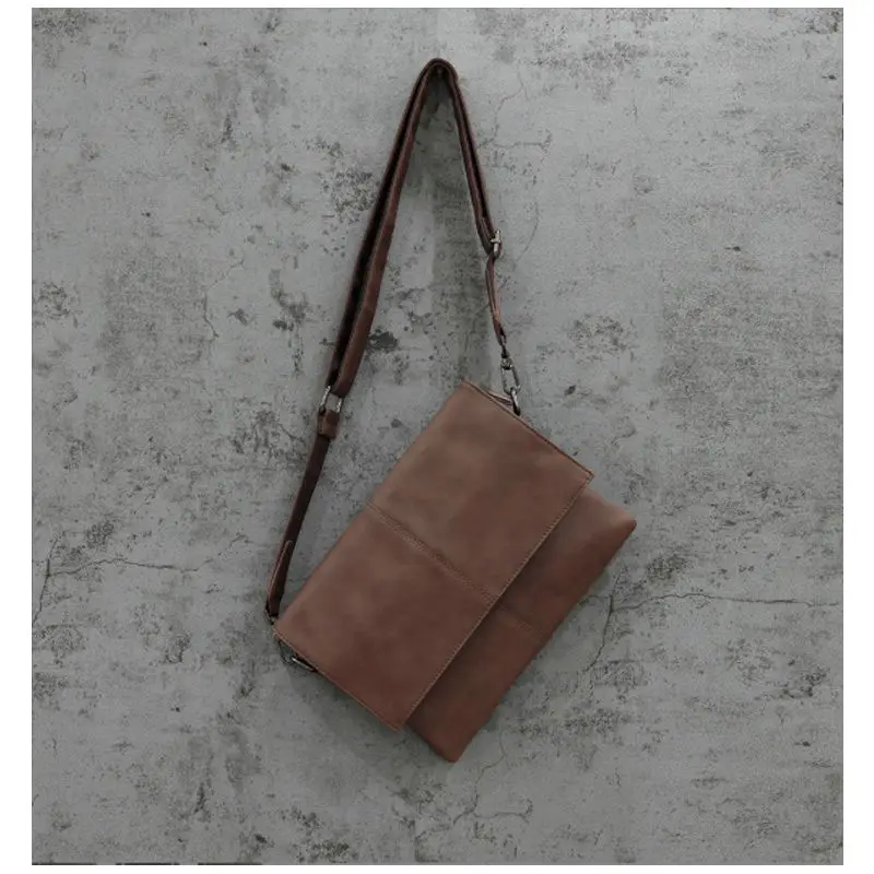 Korean Version Of The New Chao Brand Satchel Bag Men's Matte Leather Postman Bag Men's Bag One Shoulder Shoulder Satchel