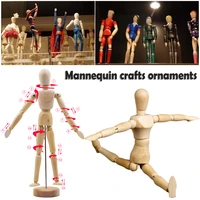 5 5 inch wooden man joint puppet man model creative ornaments home decoration selected sketch art puppet ornaments