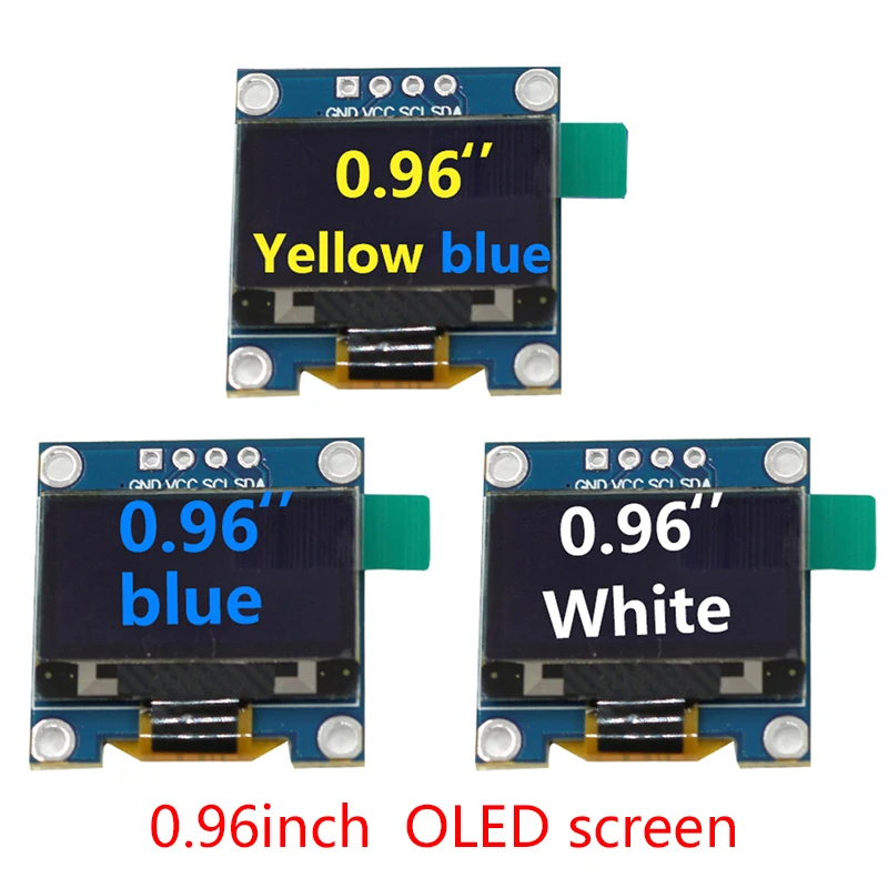 

0.96 Inch IIC SPI Series 4Pin GND VCC SCL SDA OLED Display Module Screen Board