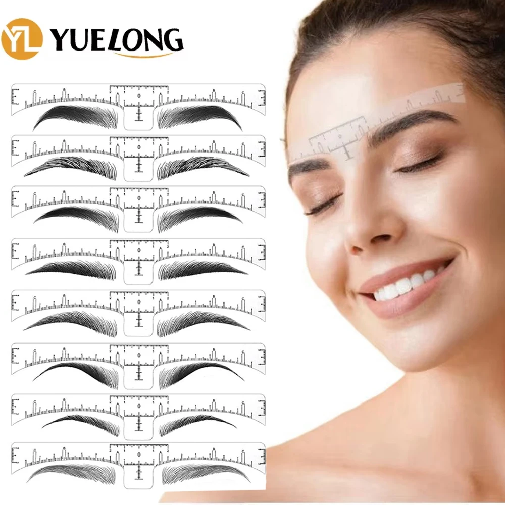 100/50/30/20/10 шт. одноразовые тату-линейки для бровей