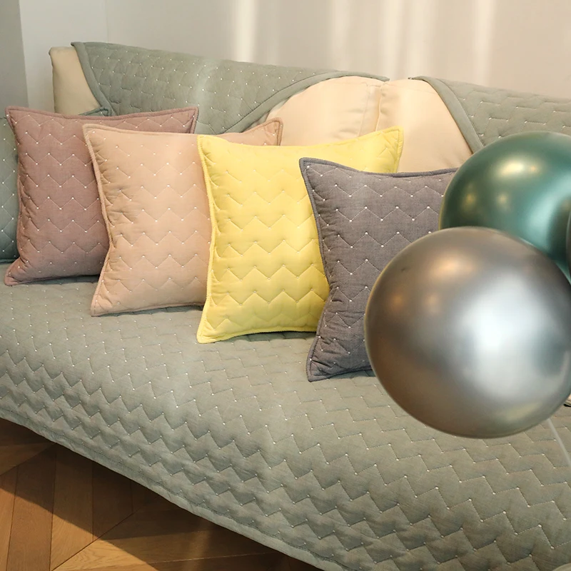 

1PCS Four seasons sofa cover Anti-skid Plush towe Washablel sofa cover slipcover lattice Grid Simple Fit sofa cushion Lines