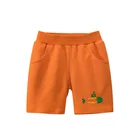 Шорты детские хлопковые для мальчиков и девочек, летние пляжные короткие повседневные спортивные штаны с мультяшным экскаватором и НЛО, 2022