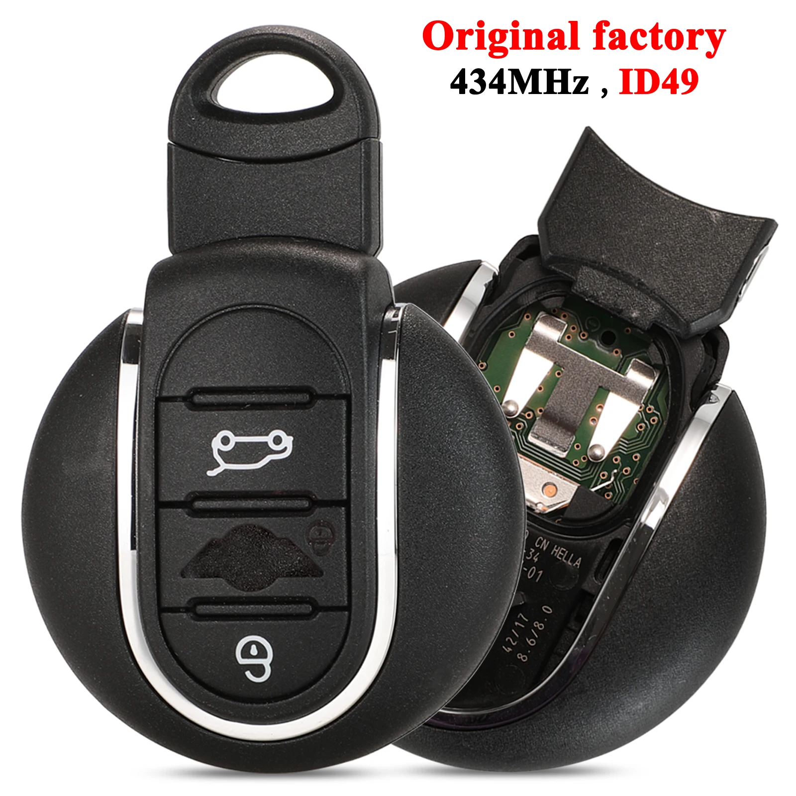 

jingyuqin 3 Buttons Car Remote Key 434MHz ID49 Chip for BMW Mini Cooper F-Series F55 F56 Clubman Keyless Go Fob Original factory
