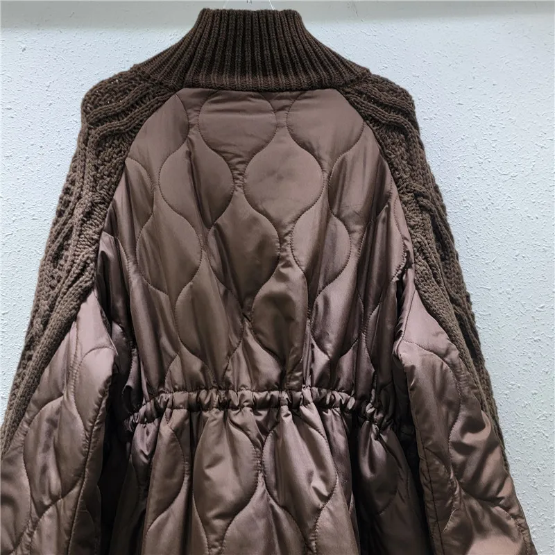 Модный нишевый дизайн женский тканый теплый свитер с длинными рукавами зима 2025