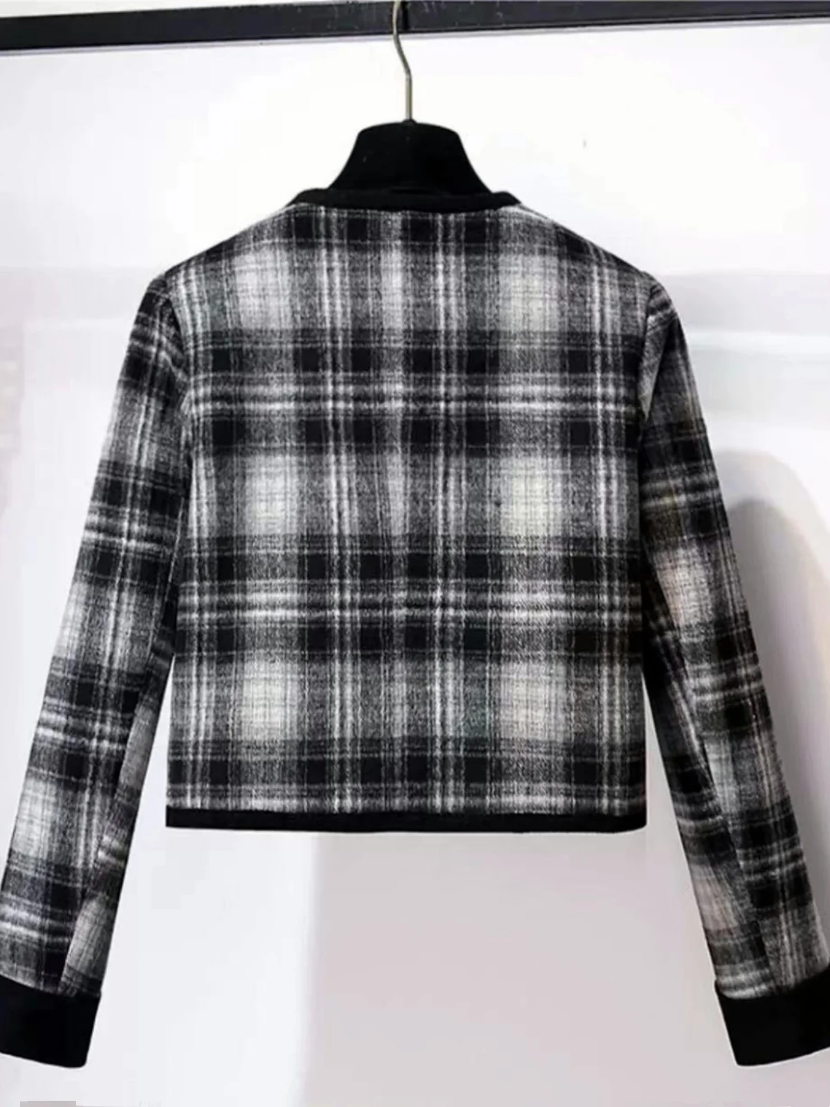 Изящная клетчатая верхняя одежда базовое платье с длинными рукавами комплект из