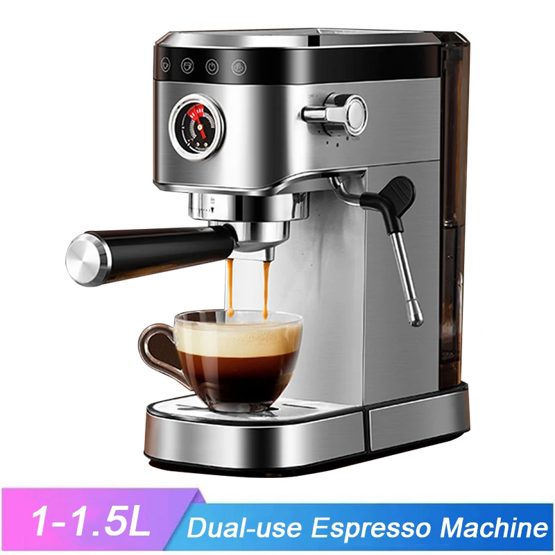 15 Cups Commercial Italian Coffee Machine Brew Beans Matcha 