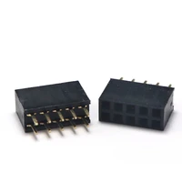50pcs 2x5 pin 2 54mm double row female pin header 10p pcb socket connector