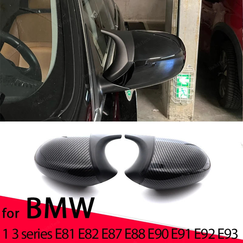 

Rearview Side wing mirror cover Carbon Fiber Pattern Black for BMW E90 E91 E92 E93 E81 E87 E82 E88 3 1 Series M Accessories