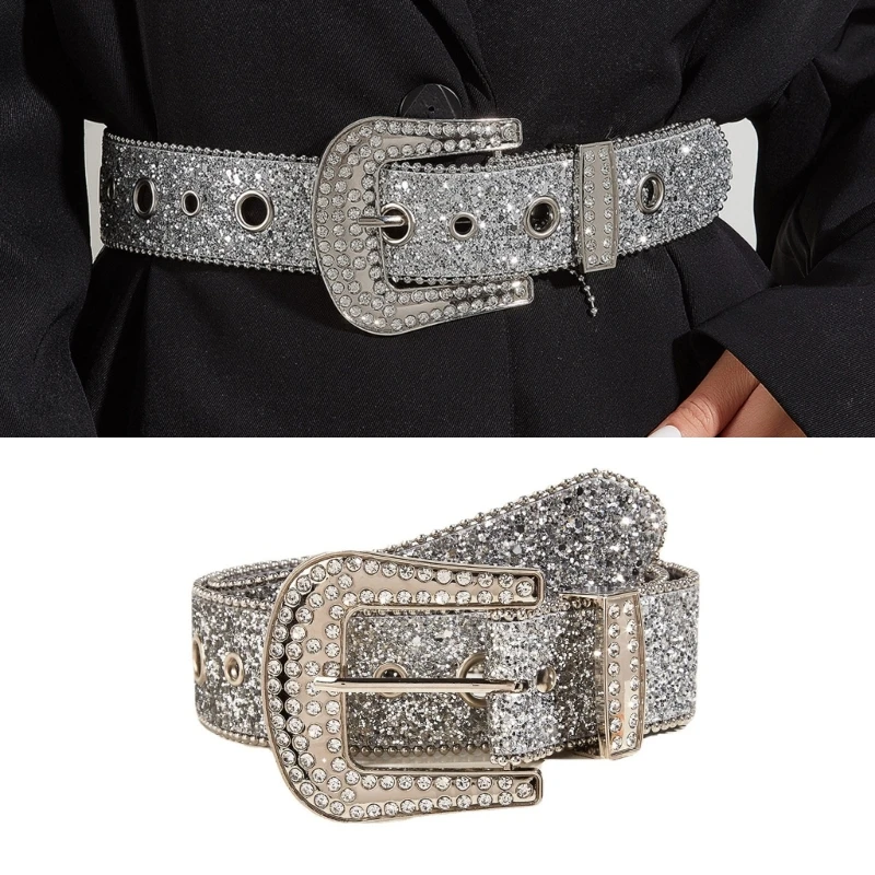 

Ремень для взрослых Cowboy Bling пояс со стразами Full Diamond