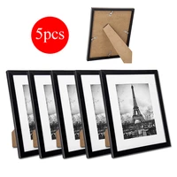 5pcs metal photo picture frame black a4 16inch canvas frame wall art decor poster frame for table top display wall hanging decor