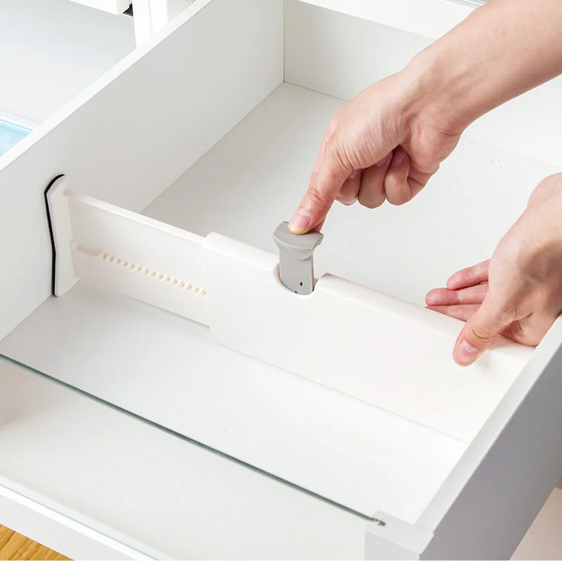

Adjustable Plastic Divider Retractable Clapboard Organizador Partition Holder Storage Household Drawers Storage Kitchen Drawer