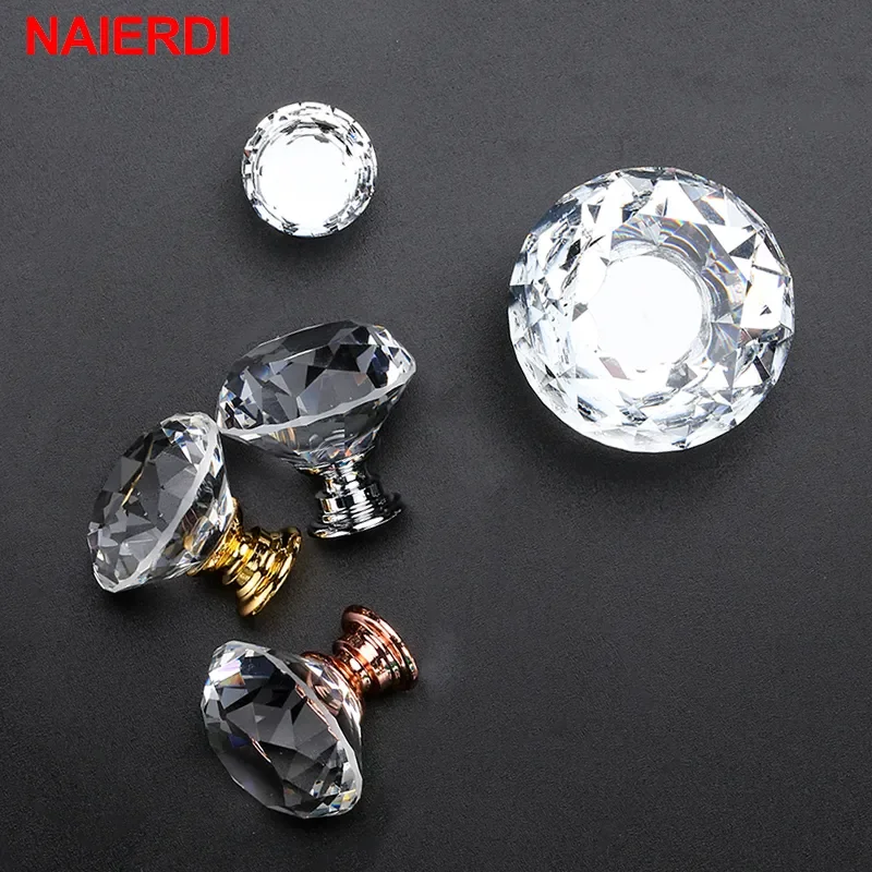 

NEW 10PCS Diamond Crystal Handles Glass Knobs Cupboard Drawer Pulls Kitchen Cabinet Door Wardrobe Handle Furniture Hardware
