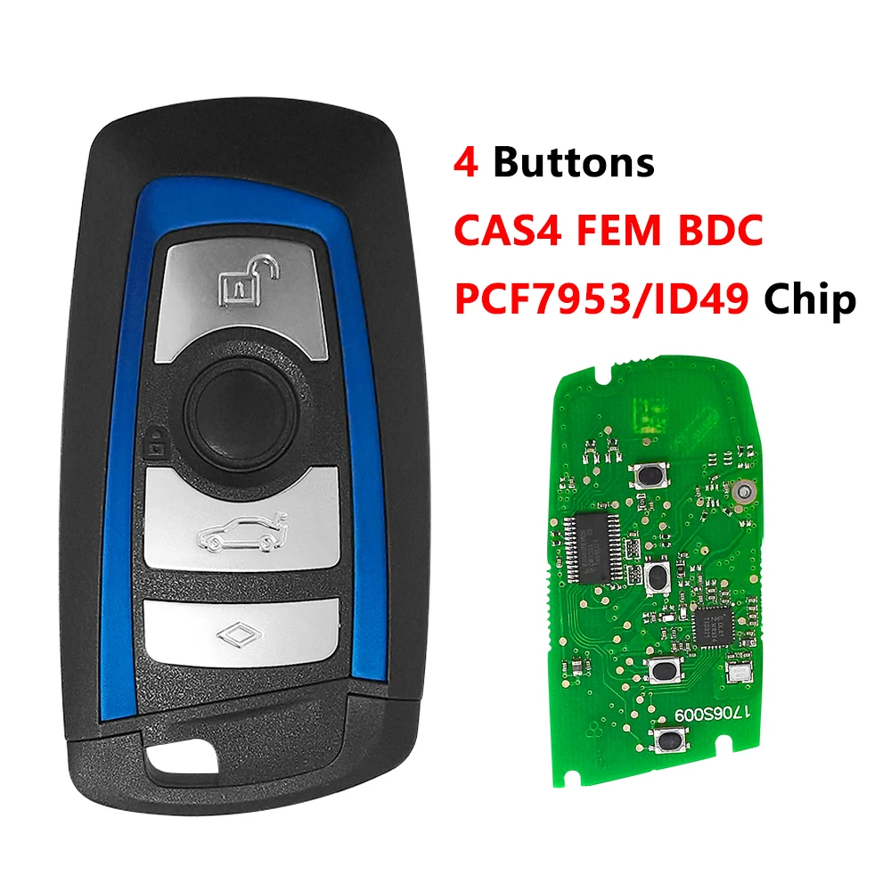 

XNRKEY дистанционный Автомобильный ключ ID49/PCF7953 чип 315/433/868 МГц для BMW 3 5 7 серии 318 320 325 330 523 528 535 550 БЕСКЛЮЧЕВОЙ ключ доступа