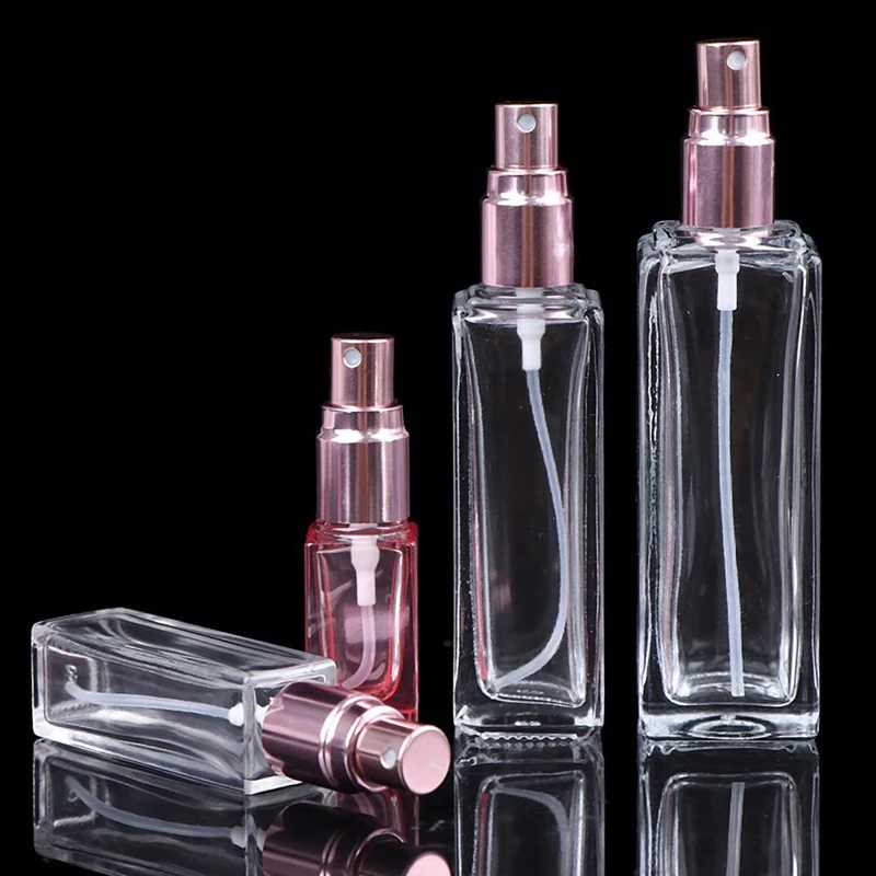 

1pcs Glass Spray Bottles, 20ML 30ML Rose Gold Protable Refillable Atomizer Travel Perfume Bottle Fine Mist Sprayer