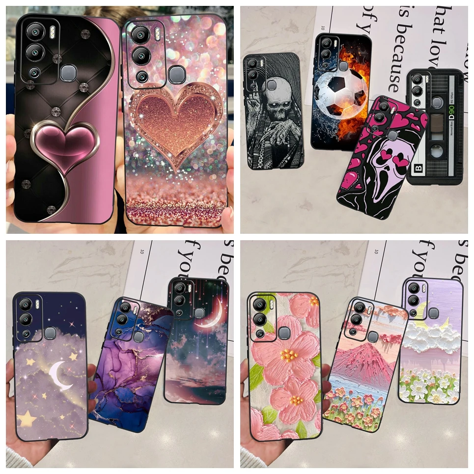 Для Infinix Hot 20 4G 20I 20S Play чехол Модная Мягкая силиконовая задняя крышка телефона из