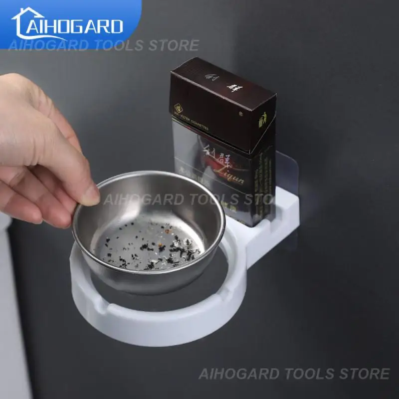 

wall mounted ashtray stainless steel Storage Ashtrays smoke holders for toilet Home Office Cigarette Tools case for smoker