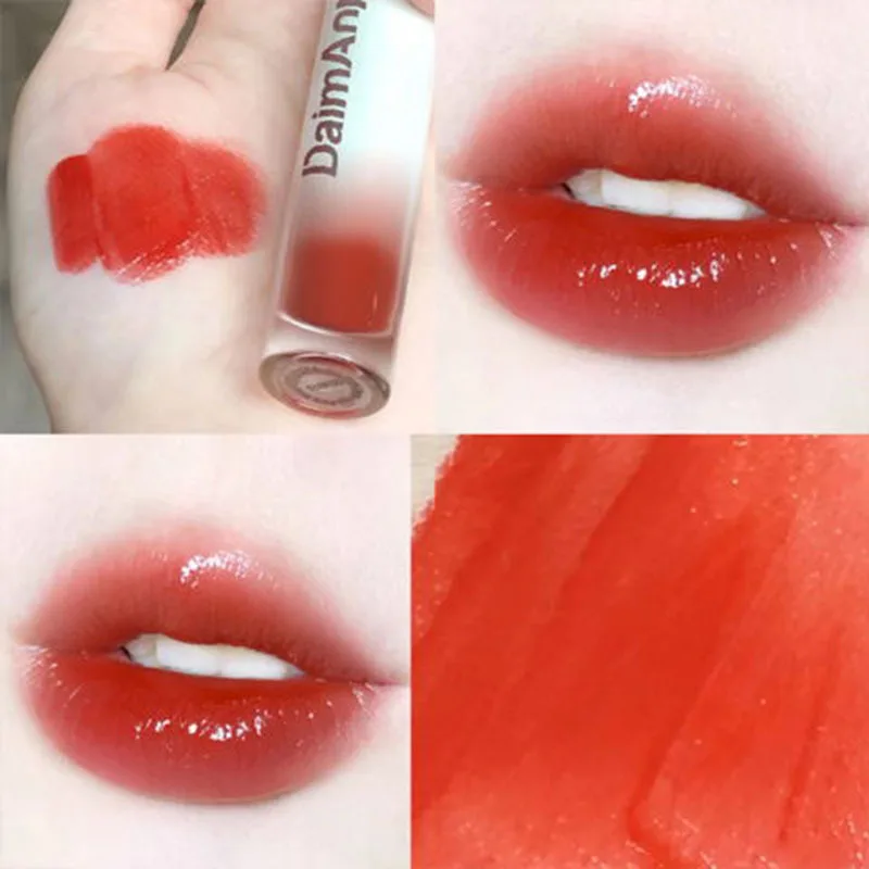 

Matte Mirror Lip Gloss Texture LipstickWaterproof Sweat Long Lasting Silky Lip Glaze Sexy Red Lip Makeup Cosmetics Wholesale