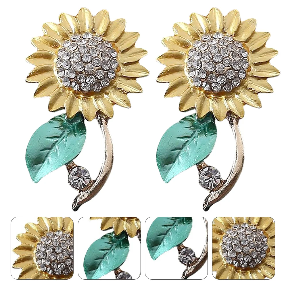 

2 Pcs Sun Flower Aromatherapy Clip Air Freshener Car Essential Oil Diffuser Alloy Auto