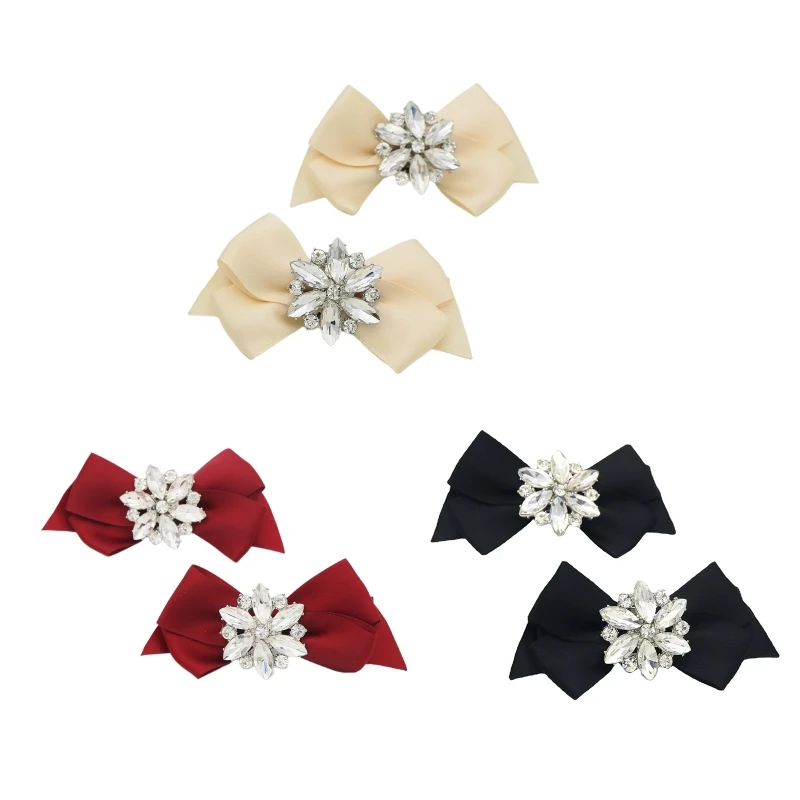 

1 пара элегантных туфель с бантом и пряжкой с фотоэлементами женские съемные Свадебные туфли Декор очаровательные поделки «сделай сам»