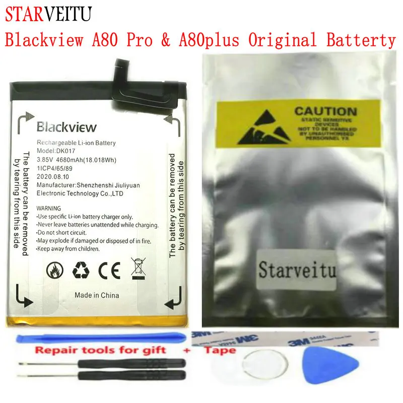 Blackview A80 Pro оригинальный аккумулятор 4680 мАч для A80 Plus DK017 запасная Батарея перезаряжаемые литий-ионные батареи