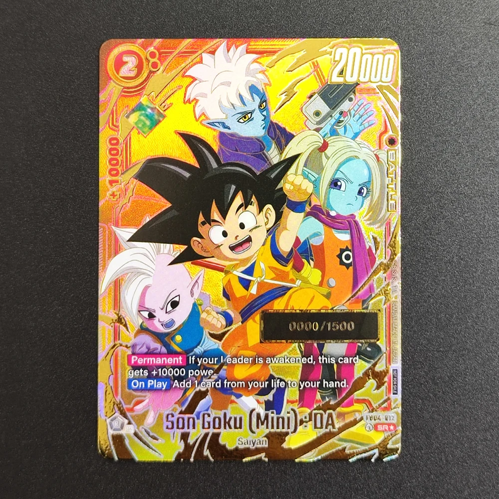 Фото Коллекционные карточки DIY Dragon Ball Super Fusion World: Сон Гоку FP-001, Сон Гохан (детство) FB01-140, Броли FB06-120. Анниме-игрушки. №2