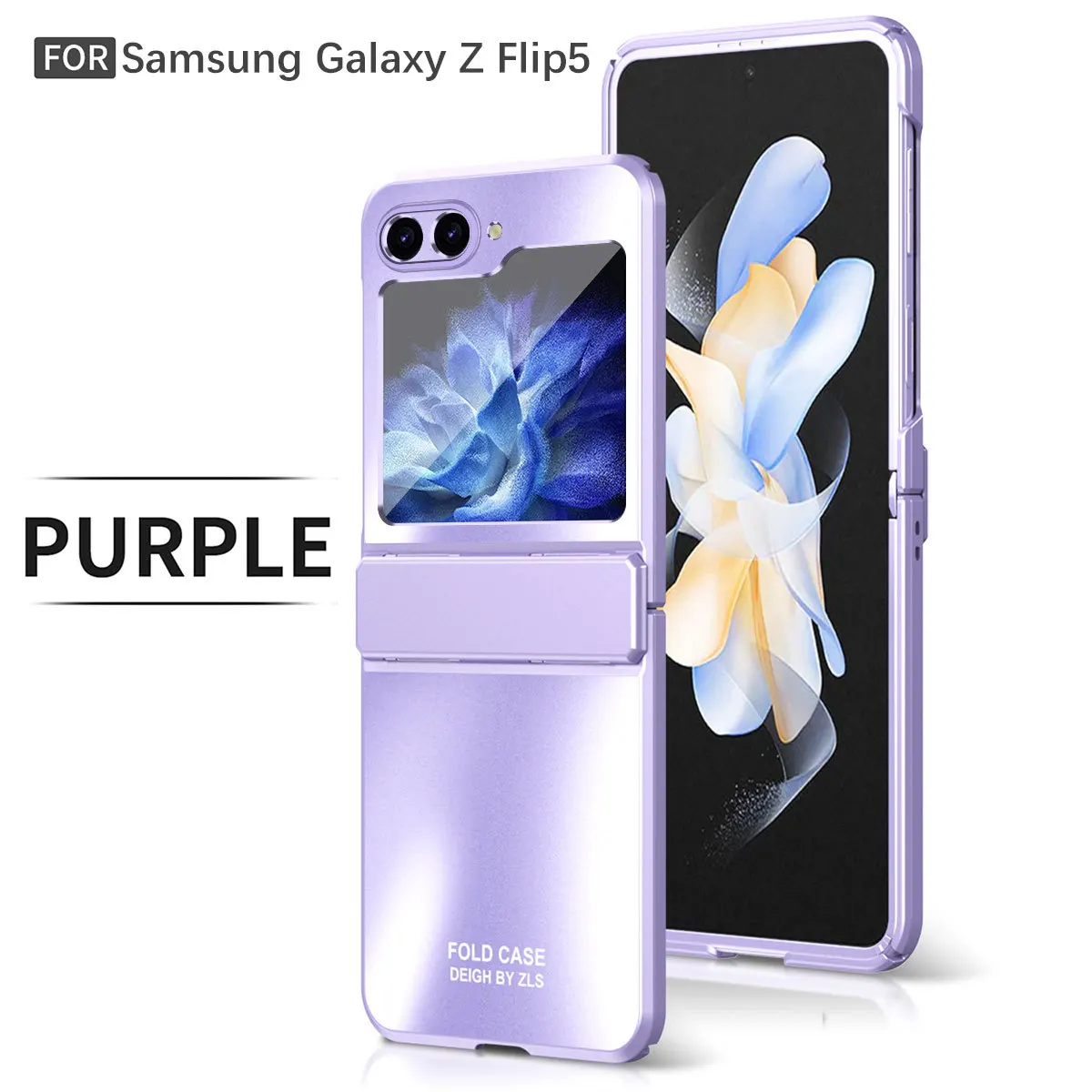 

Forsted Plating Phone Case for Samsung Galaxy Z Flip 5 4 3 Flip5 Flip4 Flip3 5G Hinge Protection Anti Drop Shockproof Hard Cover