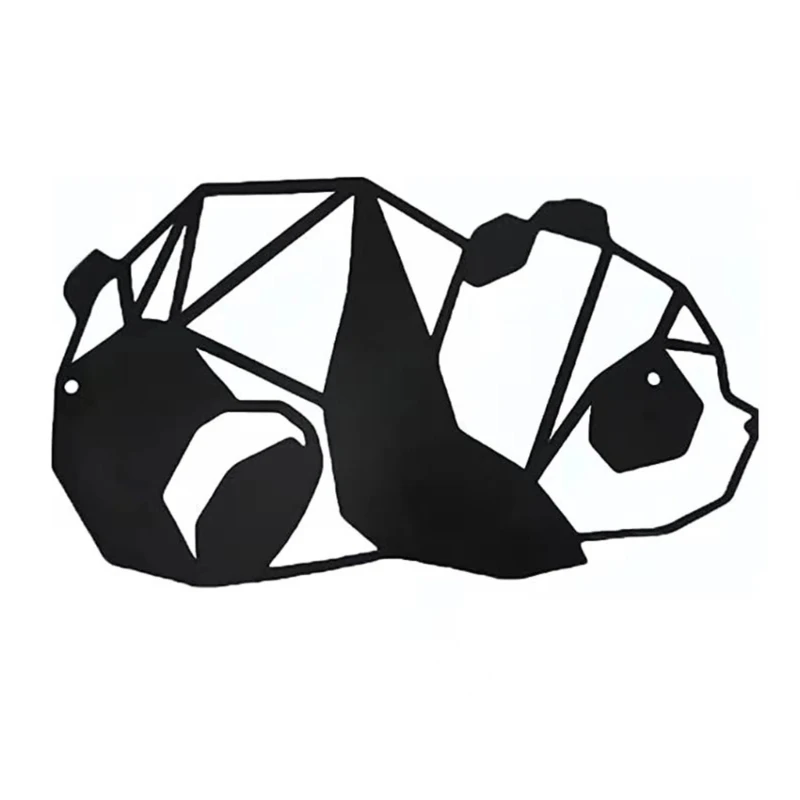

Металлический знак панды в виде животного, настенный художественный декор, подвесной кулон, поделки для украшения стены в