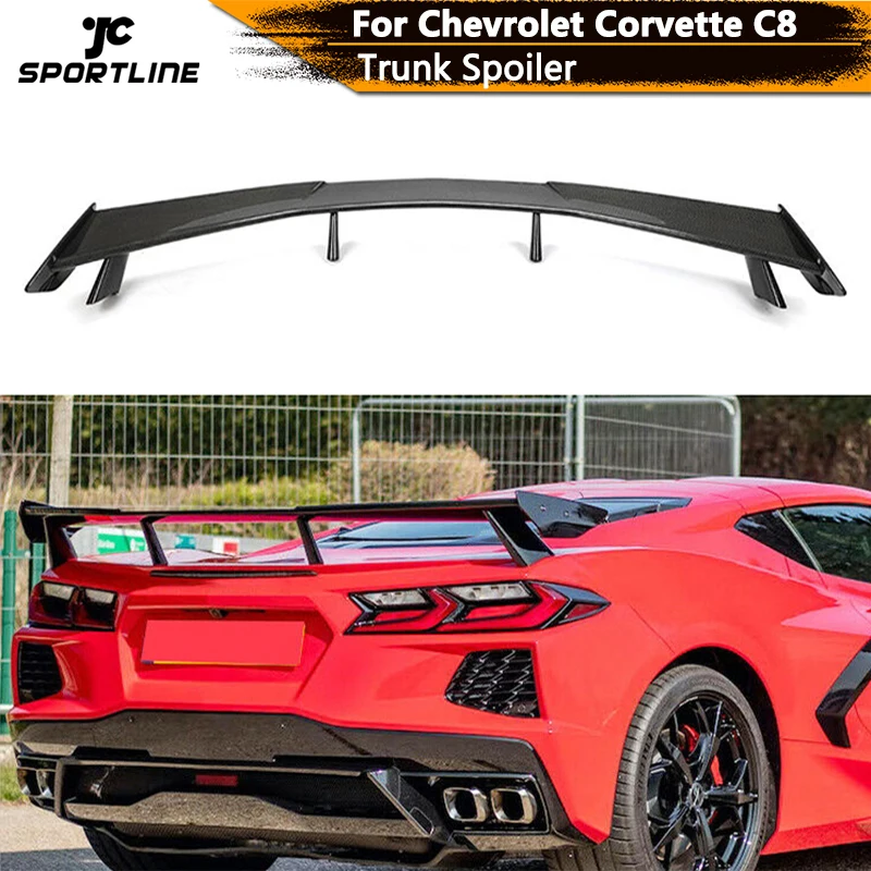 

Задний спойлер из углеродного волокна для Chevrolet Corvette C8 2020 2021, задний спойлер для багажника C8