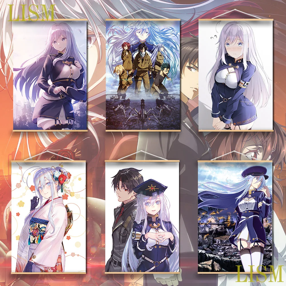 

86-eightysix Anime manga wall Poster solid wood hanging scroll with canvas painting