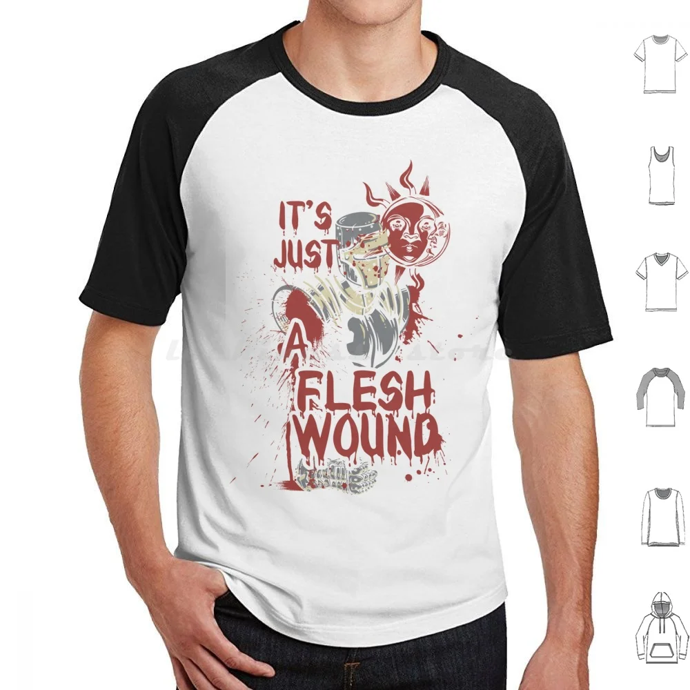 

Футболка из хлопка с надписью «It Is Just A Flesh ран», 6Xl