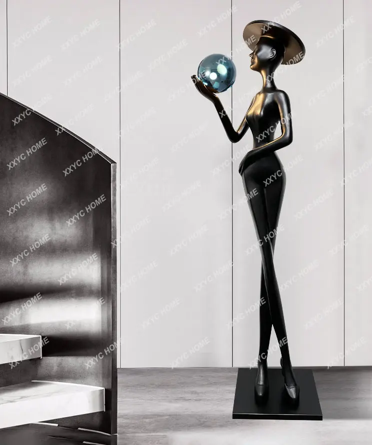 

Напольная Лампа, креативный абстрактный персонаж, продажа, Офисная большая декоративная лампа, Роскошная лампа