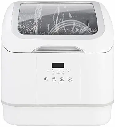 

Countertop Dishwasher, Portable Dishwasher 6.8L Capacity with 7 Programs, 360° Spray, 140-160℉ Hot Air Drying Function, White